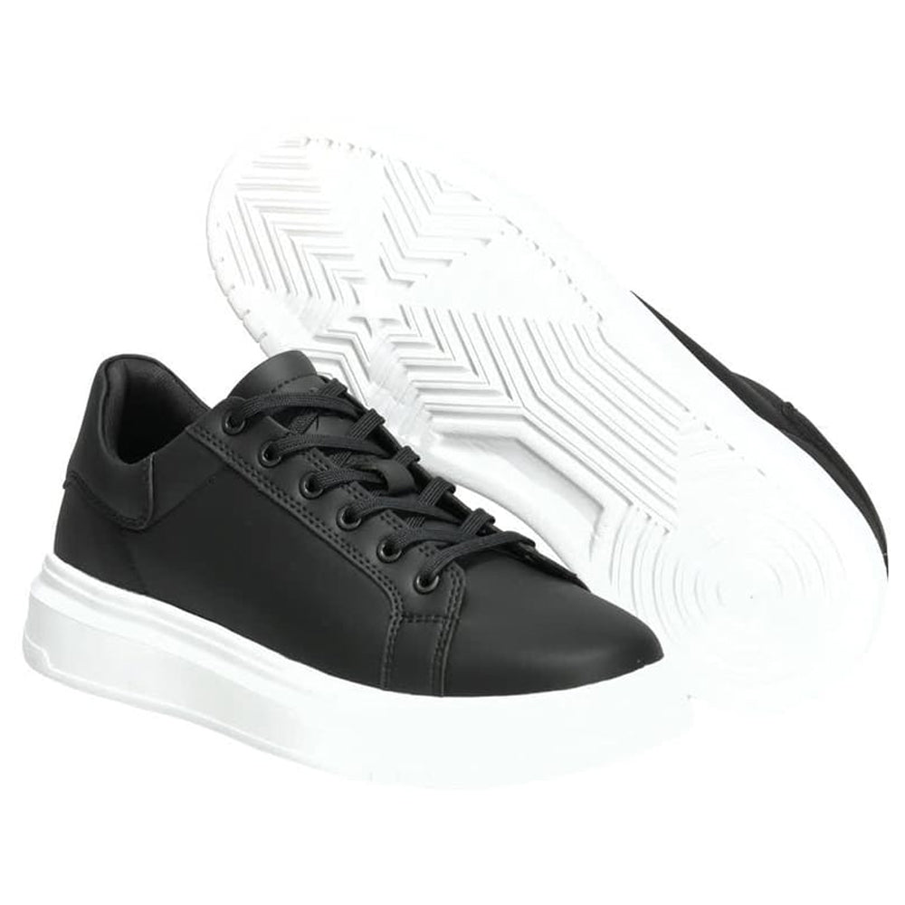 Black - Back - Mascot Mens Leather Trainers