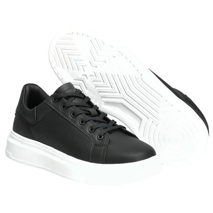 Black - Back - Mascot Mens Leather Trainers