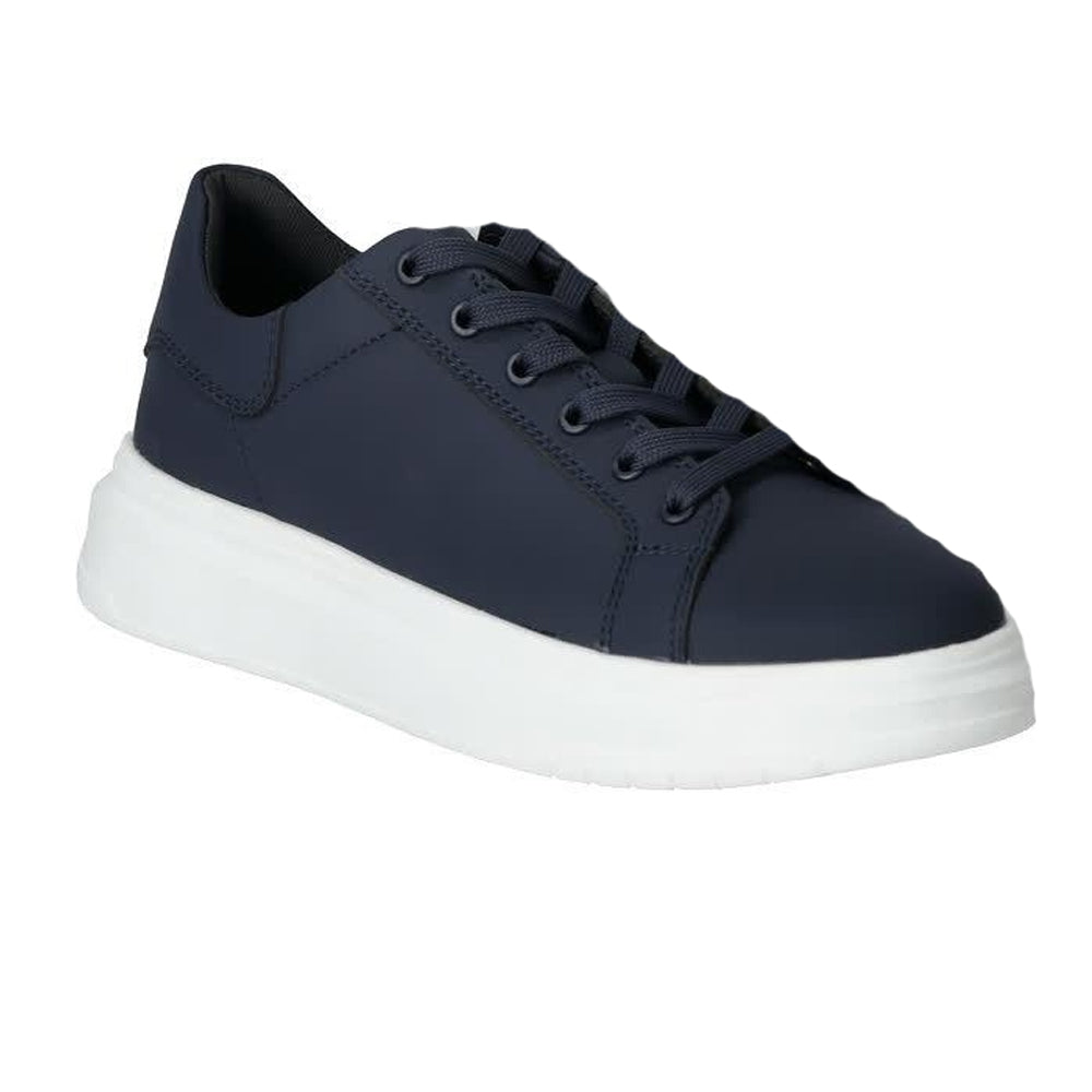 Dark Blue - Front - Mascot Mens Leather Trainers