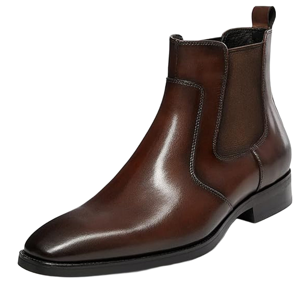 Dark Brown - Side - Mascot Mens Full Grain Leather Ankle Boots