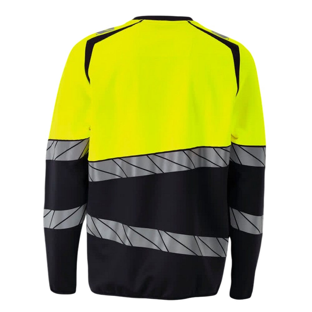 Dark Navy-Orange - Front - Mascot Mens Two Toned Hi-Vis Modern Sweatshirt