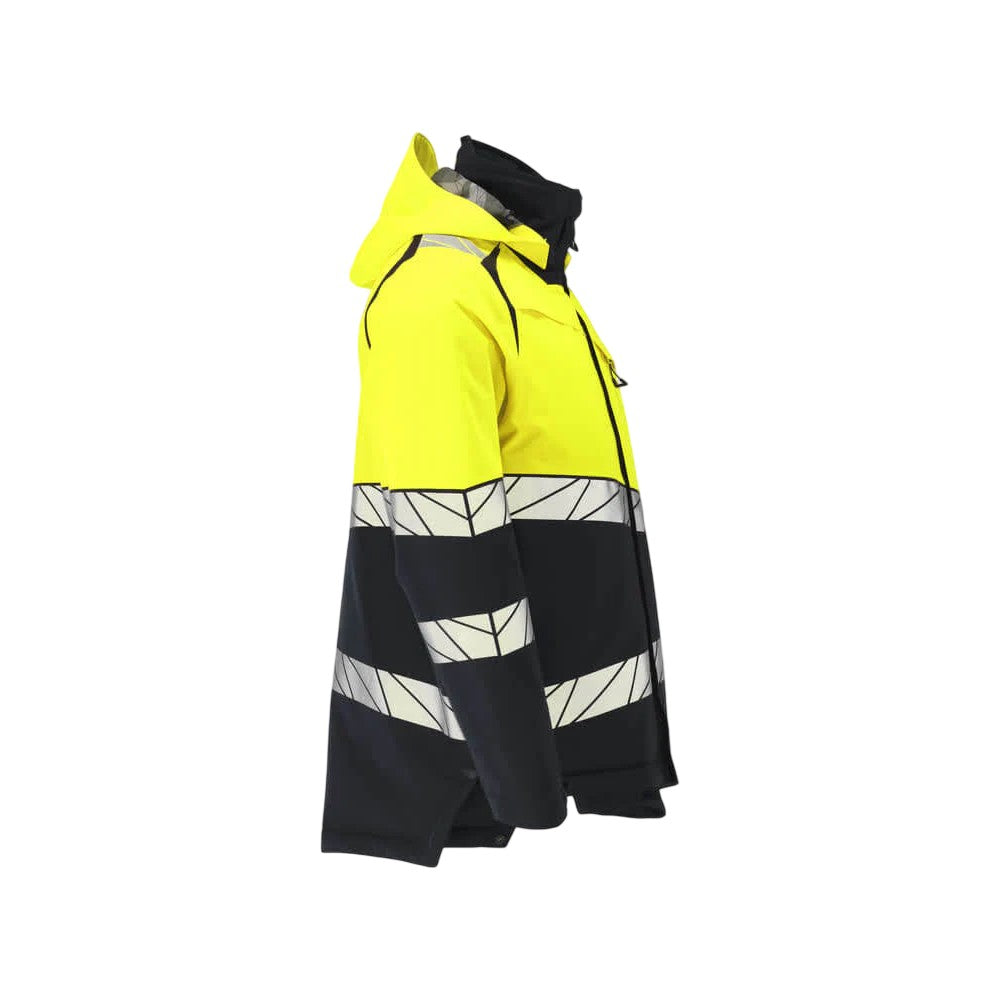 Dark Navy-Yellow - Back - Mascot Mens Accelerate Safe Outer Shell Jacket
