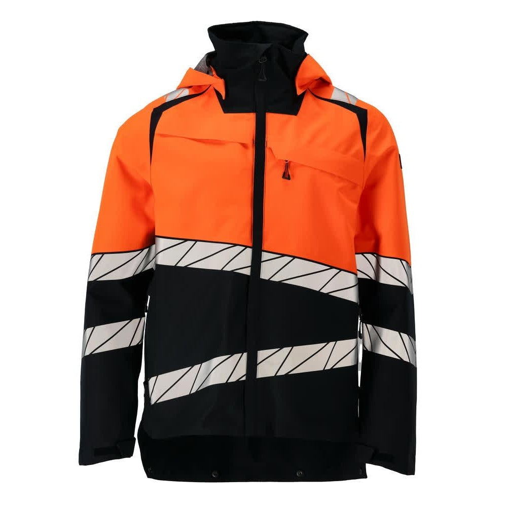 Dark Navy-Orange - Front - Mascot Mens Accelerate Safe Outer Shell Jacket