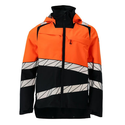 Dark Navy-Orange - Front - Mascot Mens Accelerate Safe Outer Shell Jacket