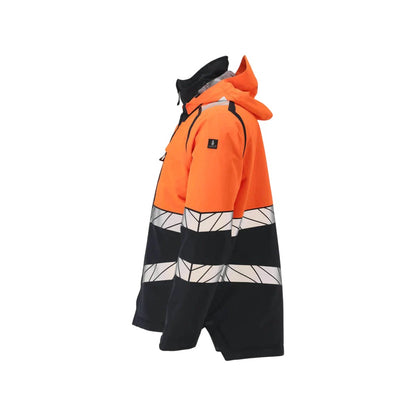 Dark Navy-Orange - Side - Mascot Mens Accelerate Safe Outer Shell Jacket