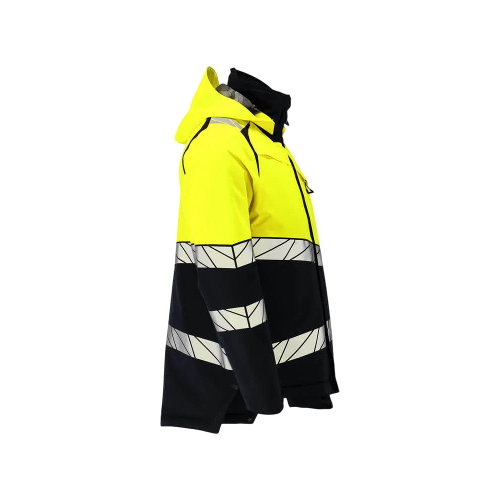 Black-Yellow - Back - Mascot Mens Accelerate Safe Outer Shell Jacket