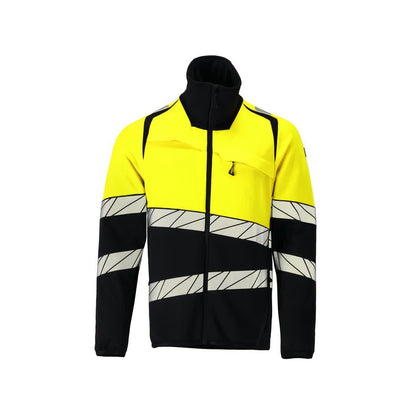 Dark Navy-Hi Vis Yellow - Front - Mascot Mens Accelerate Safe Fleece Jacket