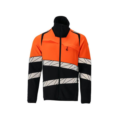 Dark Navy-Hi Vis Orange - Front - Mascot Mens Accelerate Safe Fleece Jacket