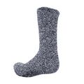 Navy - Front - FLOSO Mens Warm Slipper Socks With Rubber Non Slip Grip