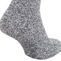 Grey - Side - FLOSO Mens Warm Slipper Socks With Rubber Non Slip Grip