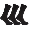 Black - Front - Mens Thermal Non Elastic Wool Blend Socks (2.1 Tog) (Pack Of 3)