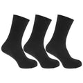 Black - Front - Mens Casual Non Elastic Bamboo Viscose Socks (Pack Of 3)