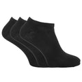 Black - Front - Mens Cotton Rich Lycra Trainer Socks (Pack Of 3)