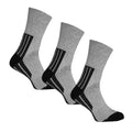 Grey - Front - Thermal Insulated Warm Active Boot Socks (3 Pairs)