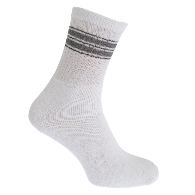 White - Back - Mens Assorted Emblem Sport Socks (5 Pairs)