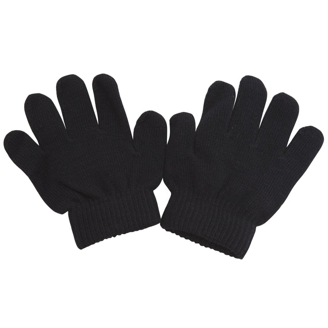Black - Front - Childrens-Kids Winter Magic Gloves