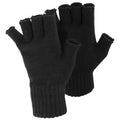 Black - Front - FLOSO Ladies-Womens Winter Fingerless Gloves