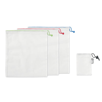 White - Front - MidOcean Veggie RPET Shopper Bag (Pack of 3)