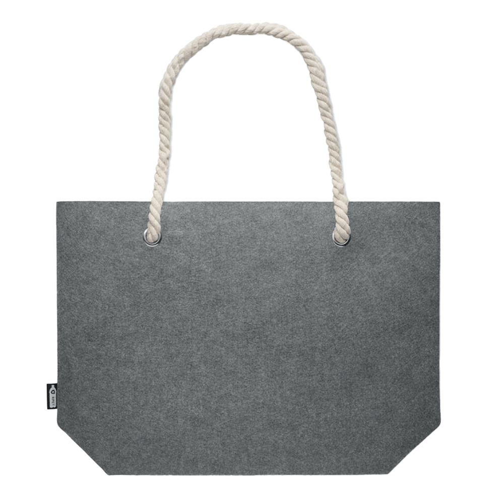 Grey - Back - MidOcean Feltsea RPET Felt Beach Shopper Bag