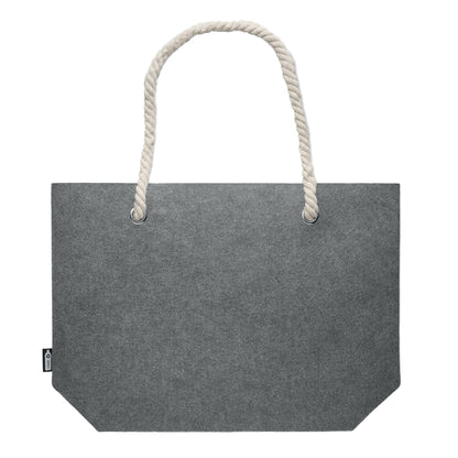Grey - Back - MidOcean Feltsea RPET Felt Beach Shopper Bag