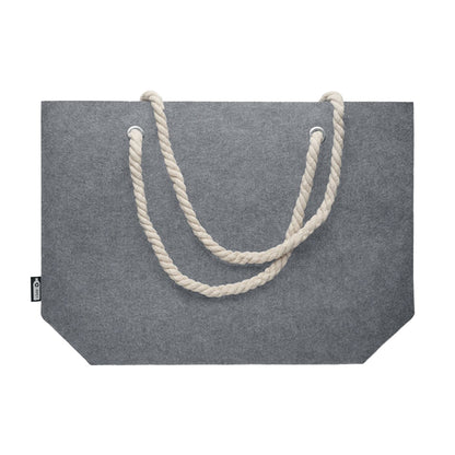 Grey - Side - MidOcean Feltsea RPET Felt Beach Shopper Bag