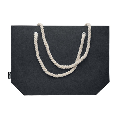 Stone Grey - Side - MidOcean Feltsea RPET Felt Beach Shopper Bag
