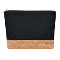 Black - Front - MidOcean Porto Cork Cotton Cosmetic Bag
