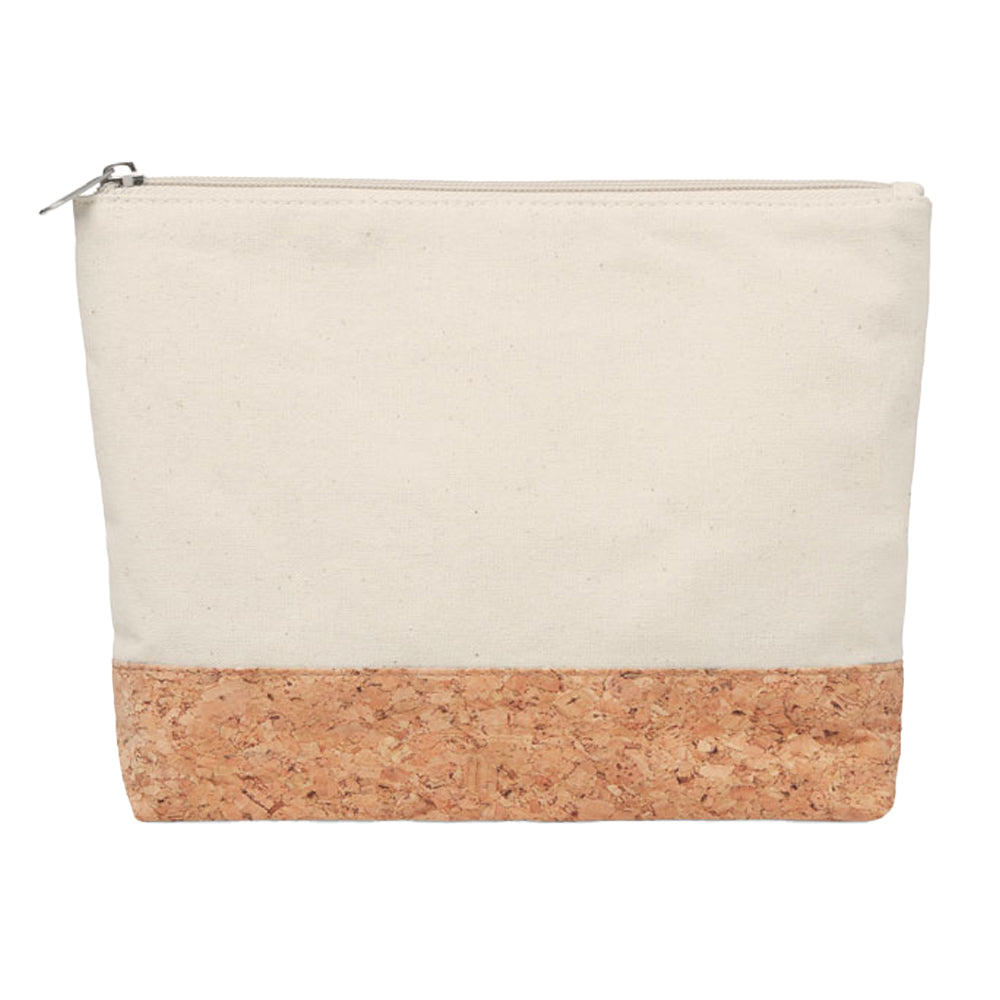 Beige - Front - MidOcean Porto Cork Cotton Cosmetic Bag