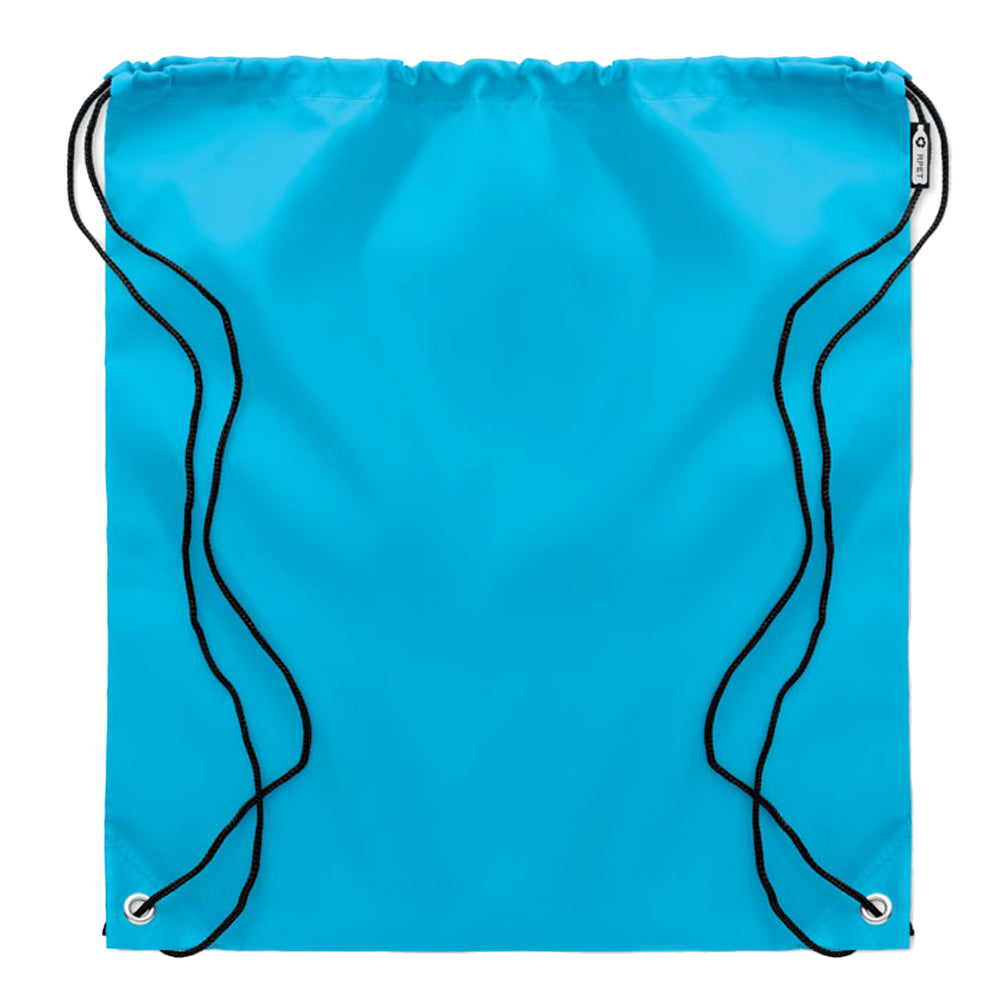 Turquoise - Back - MidOcean Shooppet RPET 190T Drawstring Bag