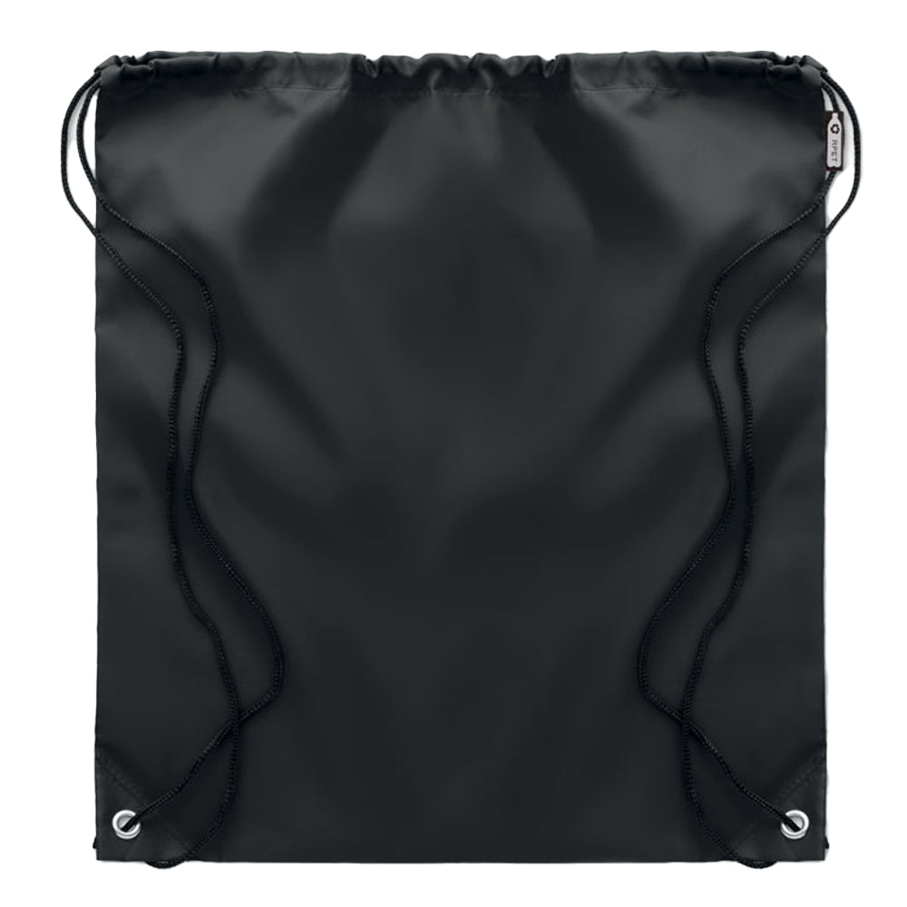 Black - Back - MidOcean Shooppet RPET 190T Drawstring Bag