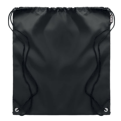 Black - Back - MidOcean Shooppet RPET 190T Drawstring Bag