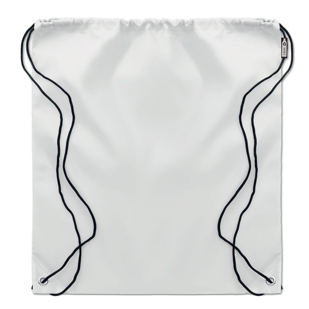 White - Back - MidOcean Shooppet RPET 190T Drawstring Bag