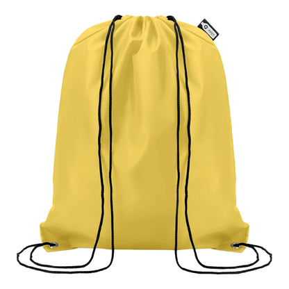 Yellow - Front - MidOcean Shooppet RPET 190T Drawstring Bag