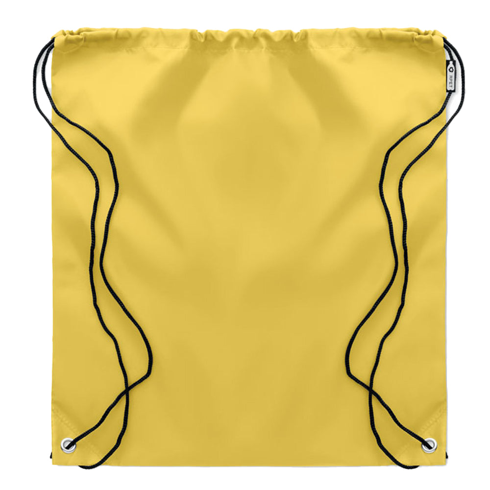 Yellow - Back - MidOcean Shooppet RPET 190T Drawstring Bag