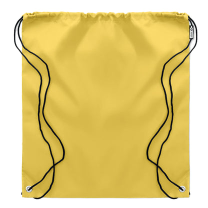Yellow - Back - MidOcean Shooppet RPET 190T Drawstring Bag