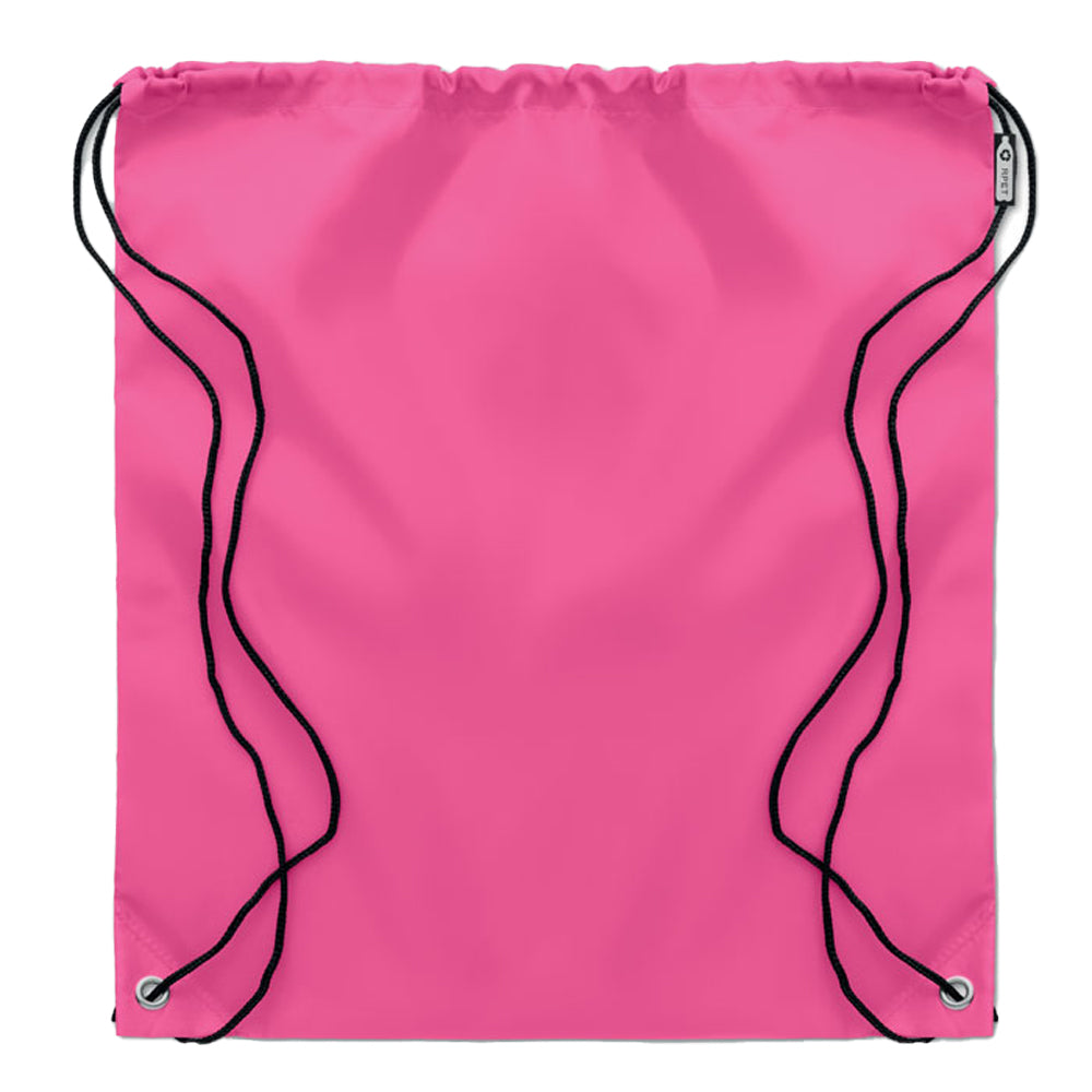 Fuchsia - Back - MidOcean Shooppet RPET 190T Drawstring Bag
