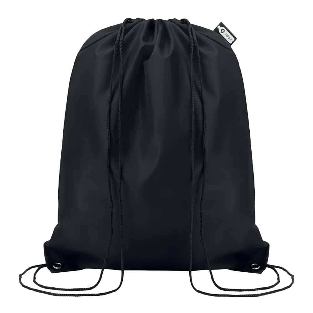 Black - Front - MidOcean Shooppet RPET 190T Drawstring Bag