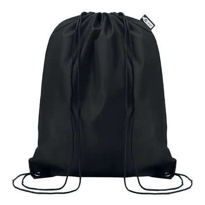 Black - Front - MidOcean Shooppet RPET 190T Drawstring Bag