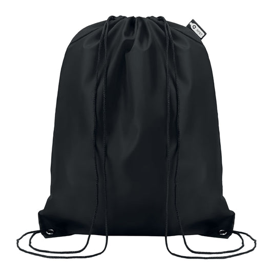 Black - Front - MidOcean Shooppet RPET 190T Drawstring Bag