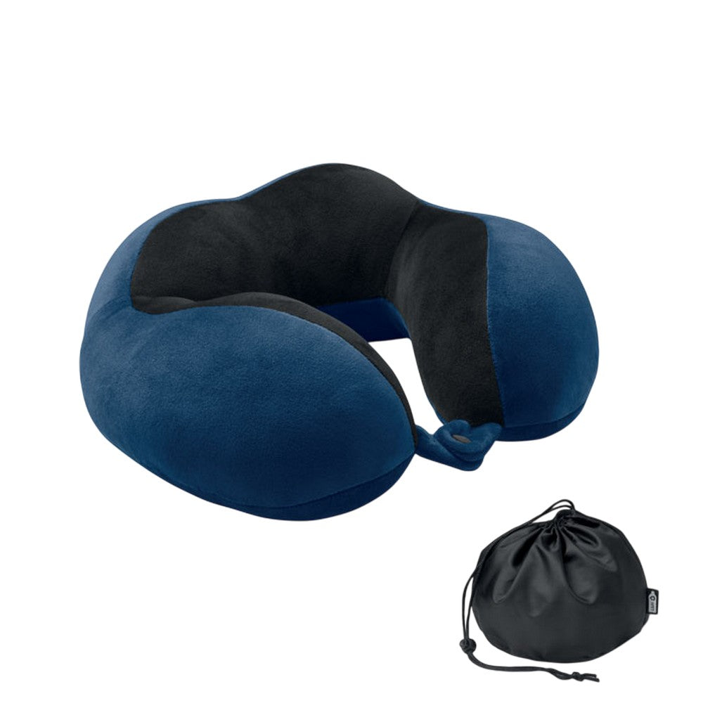 Blue - Side - MidOcean Hedrest Travel Pillow