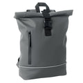 Stone Grey - Side - MidOcean Laptosa Roll Top PU Laptop Backpack