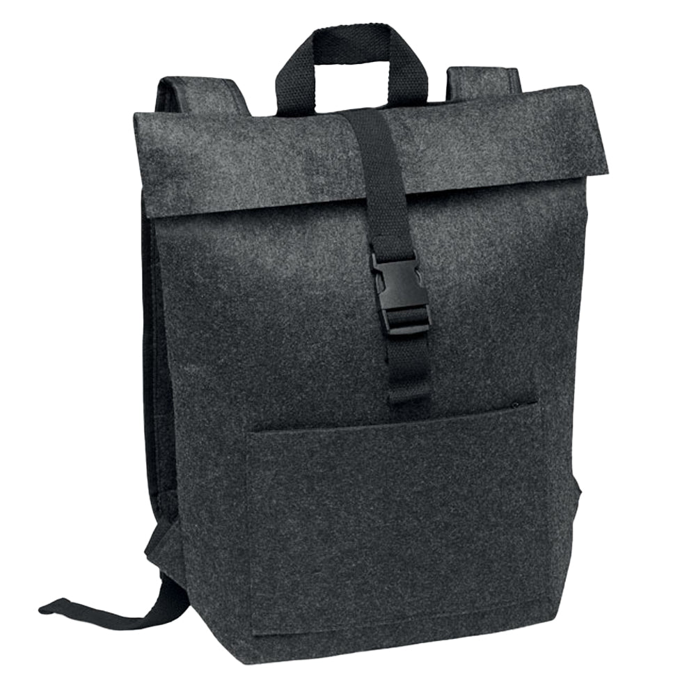 Stone Grey - Side - MidOcean Indico RPET Felt Backpack