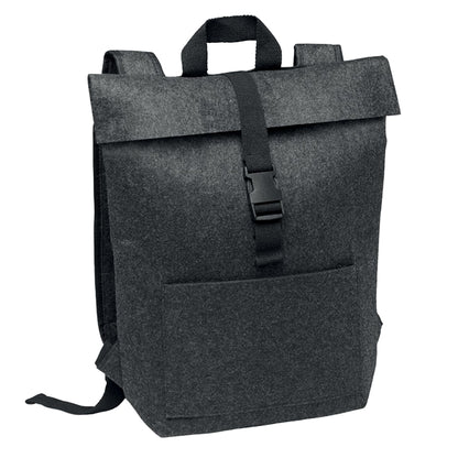Stone Grey - Side - MidOcean Indico RPET Felt Backpack