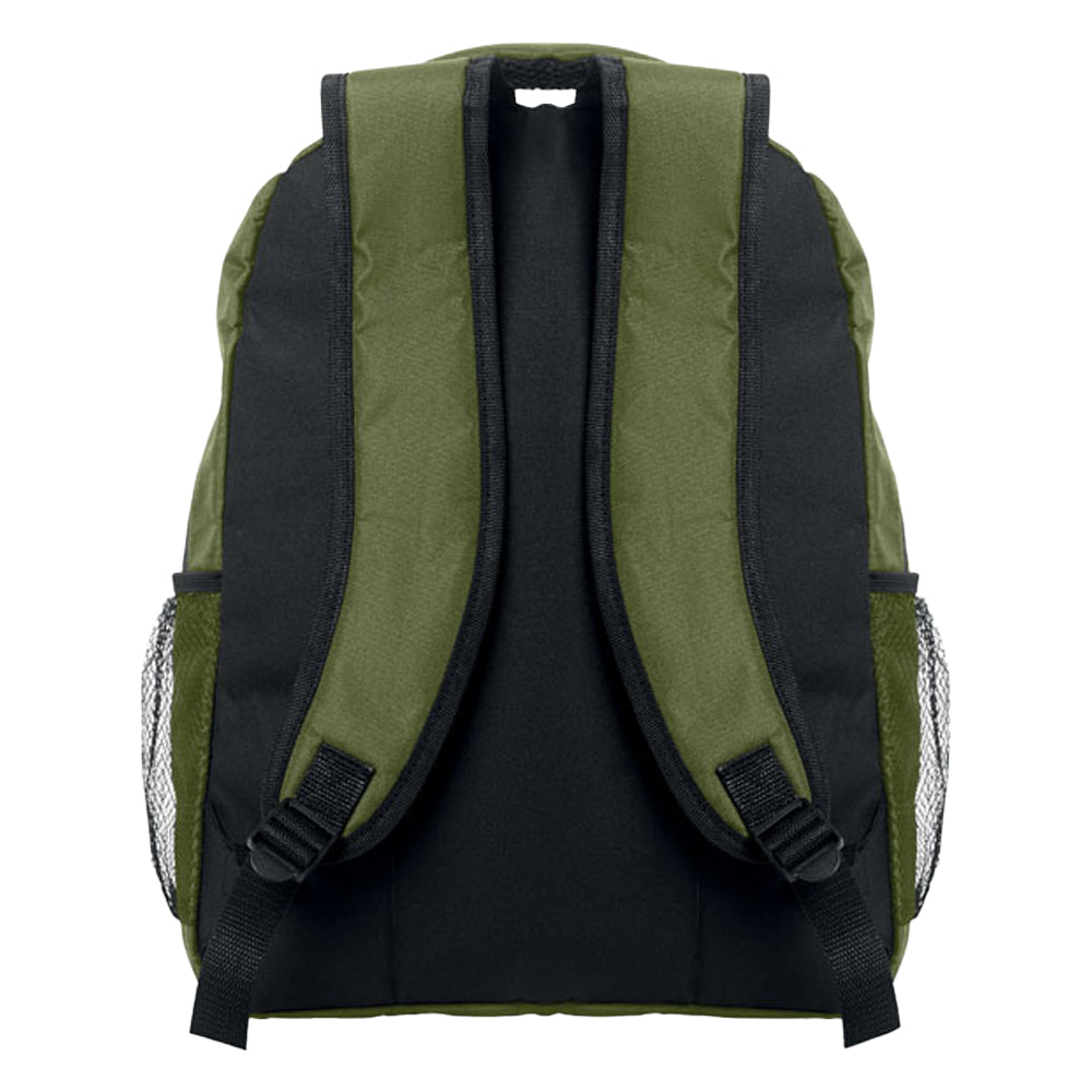 Army Green - Back - MidOcean Puter - Topper Plain RPET Laptop Backpack