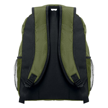 Army Green - Back - MidOcean Puter - Topper Plain RPET Laptop Backpack