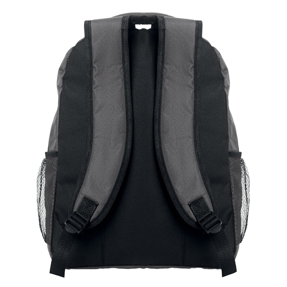 Stone Grey - Back - MidOcean Puter - Topper Plain RPET Laptop Backpack