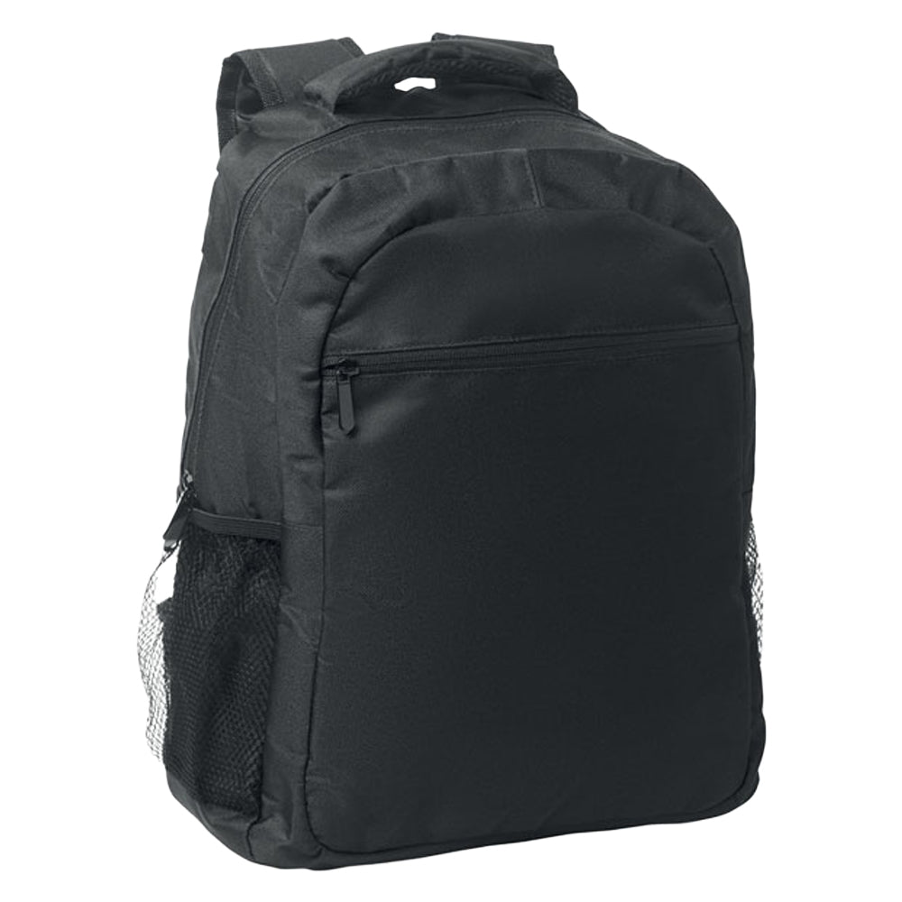 Black - Side - MidOcean Puter - Topper Plain RPET Laptop Backpack
