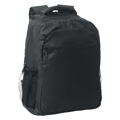 Black - Side - MidOcean Puter - Topper Plain RPET Laptop Backpack