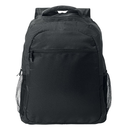 Black - Front - MidOcean Puter - Topper Plain RPET Laptop Backpack