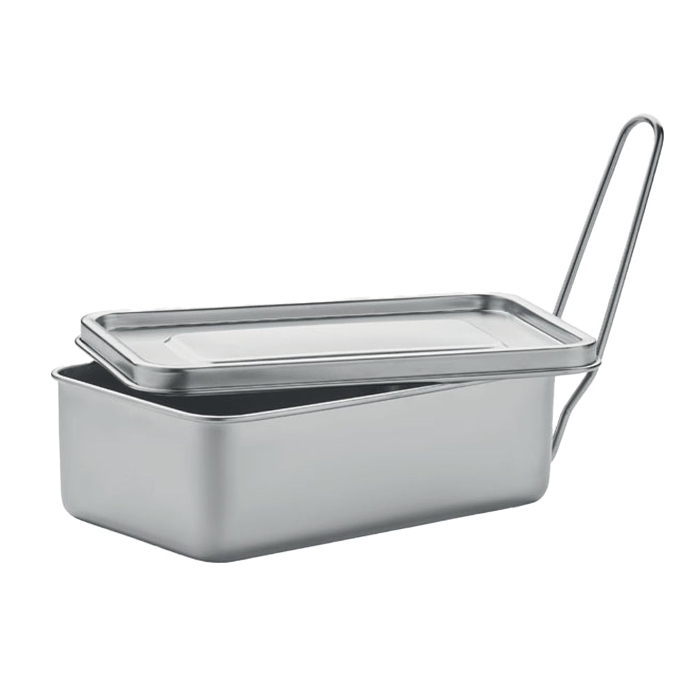 Silver - Back - MidOcean Tamelunch Stainless Steel 750ml Lunch Box